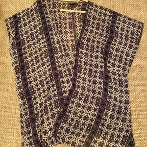 Blue, Purple, and Red Kimono